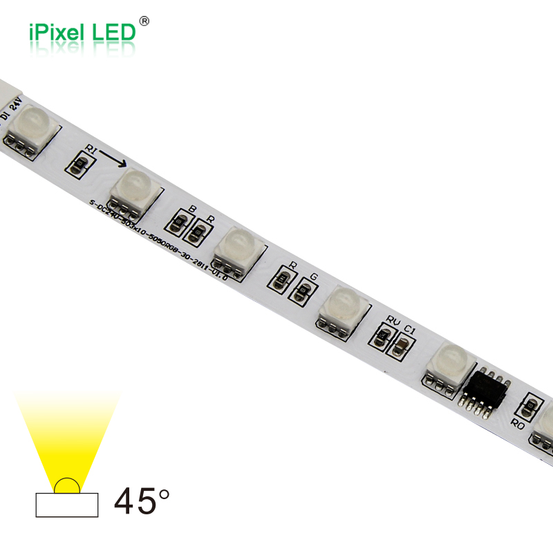 小角度（45°）SPI WS2811 RGB 软灯带60灯/M DC12V/24V