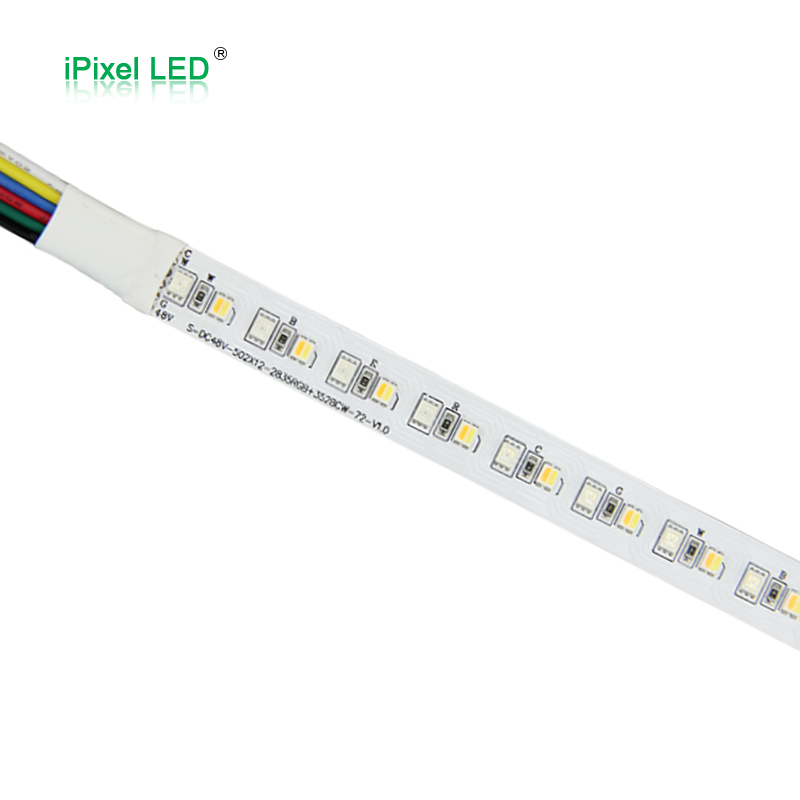 12mm SMD 2835 RGBWW LED 灯条 144LEDs/M DC48V