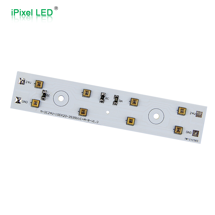 Dual band UV hard light strip