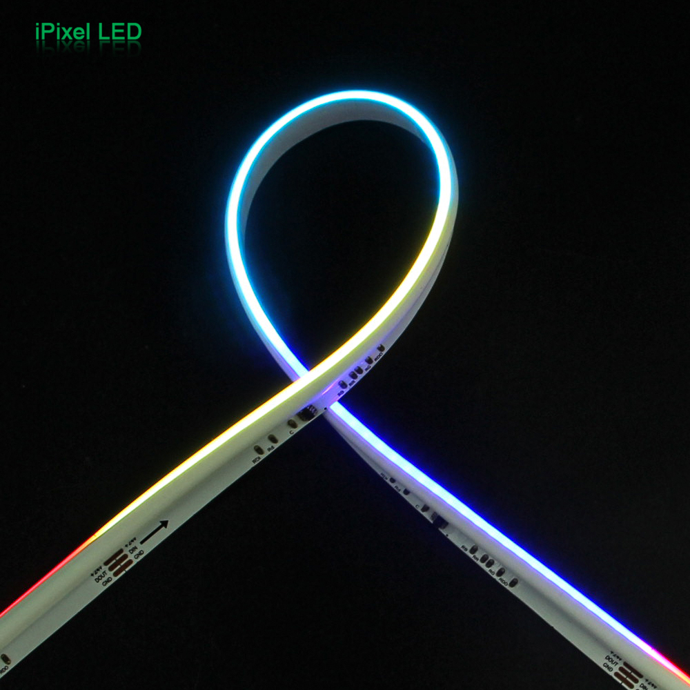 Side emitting digital RGB COB LED Strip 840LEDs/m DC24V